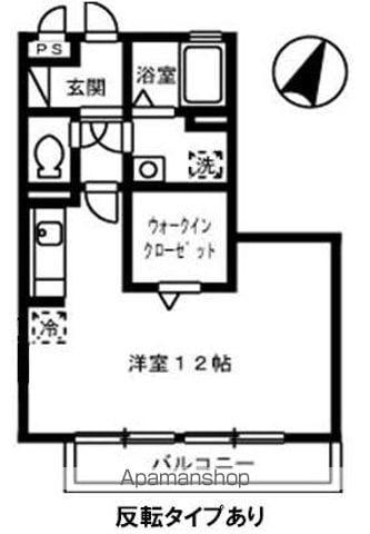 リファルジェント泉 B棟(ワンルーム/2階)の間取り写真