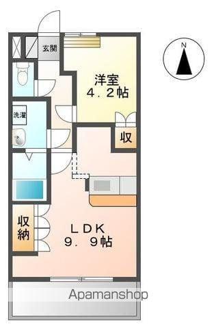 アドミレTⅡ(1LDK/2階)の間取り写真