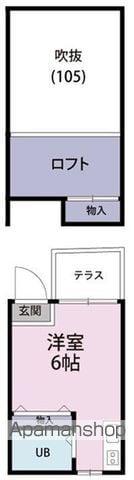 クロノス三鷹(ワンルーム/1階)の間取り写真