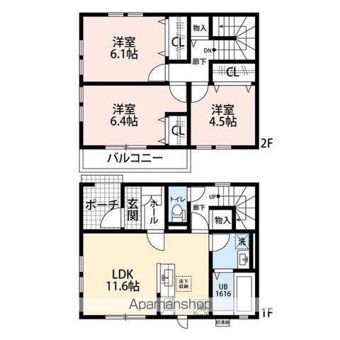 BATELIRA(3LDK/1階)の間取り写真