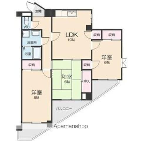 フォレスト勝川(3LDK/5階)の間取り写真
