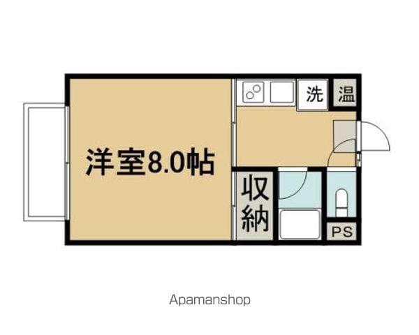シャトーリオン南原Ⅲ(1K/1階)の間取り写真