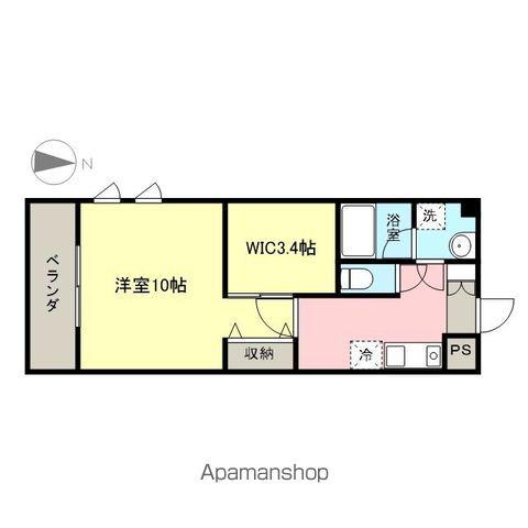 ブロッサムC-2(1K/1階)の間取り写真