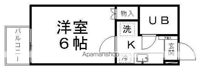 コーポ国井(1K/1階)の間取り写真