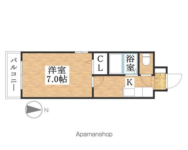リベルテ大金(1K/2階)の間取り写真