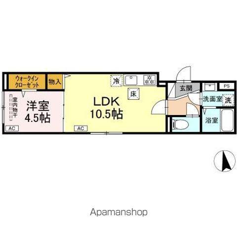 グラナーデ貫井(1LDK/1階)の間取り写真
