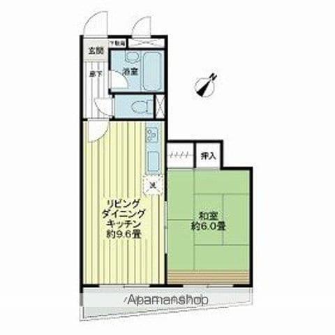 ライオンズマンション八王子めじろ台(1LDK/6階)の間取り写真