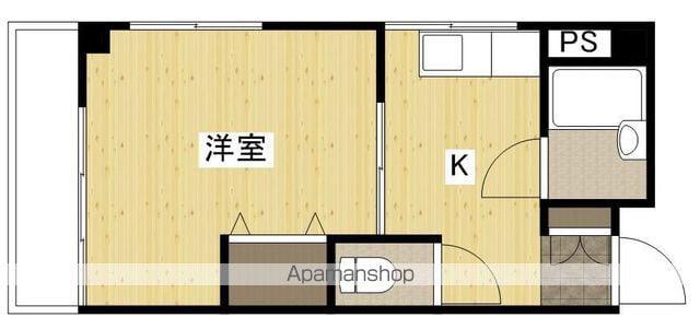 第2石井ビル(1K/4階)の間取り写真