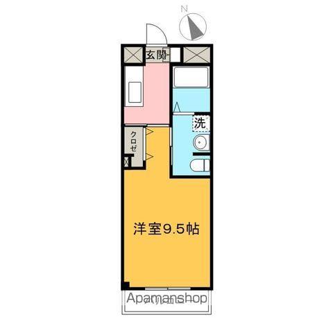 アレッサーノ(1K/2階)の間取り写真