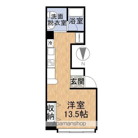 オーシャン8(ワンルーム/2階)の間取り写真