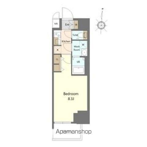 S-RESIDENCE高岳BRESA(1K/3階)の間取り写真