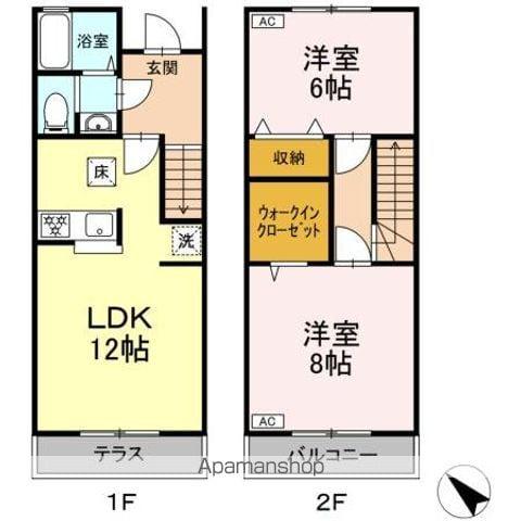 ソシアハイツ　Ａ(2LDK)の間取り写真