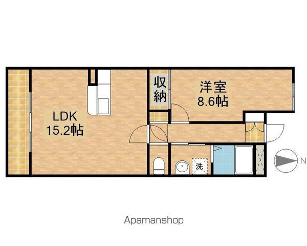 アムール住吉(1LDK/3階)の間取り写真