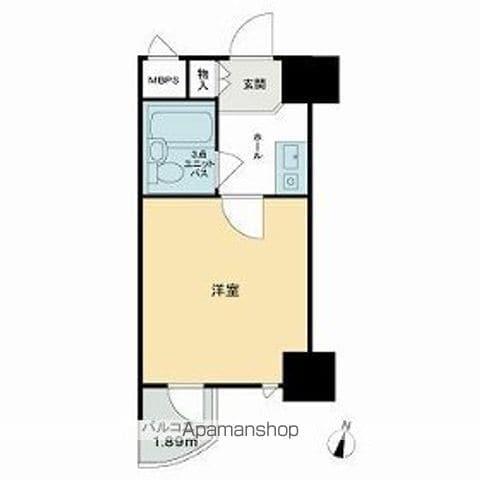 ライオンズマンション丸の内第5(1K/8階)の間取り写真