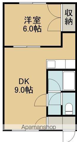 コンフレール青柳(1DK/2階)の間取り写真