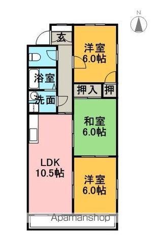 フォーユー青山(3LDK/1階)の間取り写真