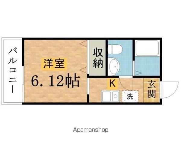 FERIO(1K/1階)の間取り写真