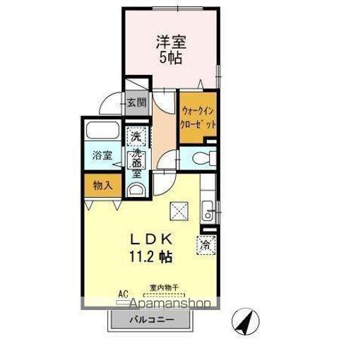グランシャリオⅢ(1LDK/1階)の間取り写真