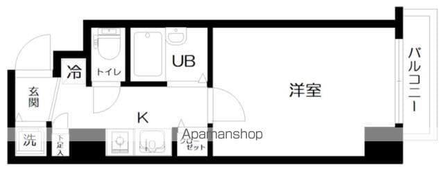 クレアシオン新中野(1K/2階)の間取り写真