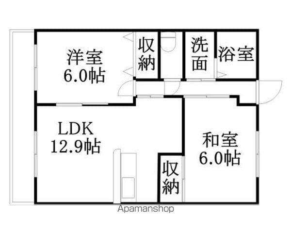 プレステージYAMAMOTO(2LDK/3階)の間取り写真