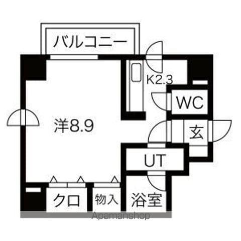 ノースコートGOODY(1K/5階)の間取り写真