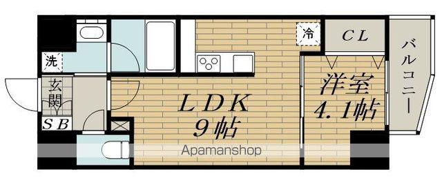 グランディア大阪ノース(1LDK/1階)の間取り写真