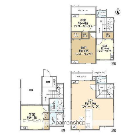 京浜東北・根岸線 西川口駅 徒歩12分 3階建 築5年(3SLDK)の間取り写真