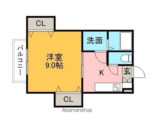 N.GRED(1K/1階)の間取り写真