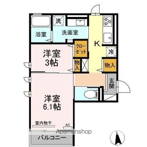 GRANDE CHOUCHOUMONICA(2K/2階)の間取り写真