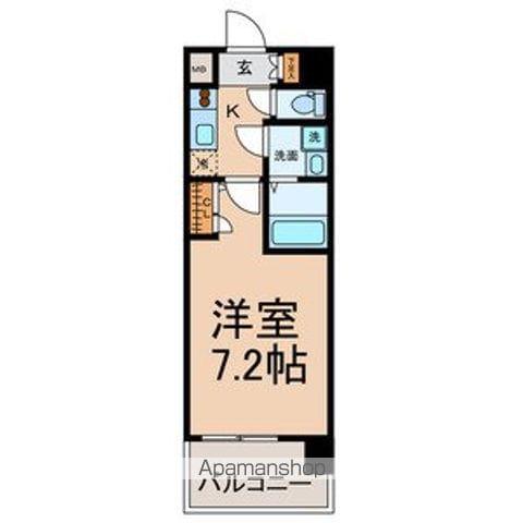 UURコート名古屋名駅(1K/8階)の間取り写真