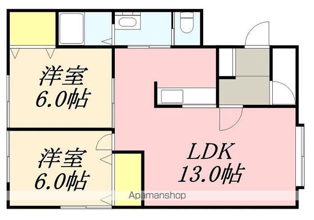 SPRING(2LDK/2階)の間取り写真