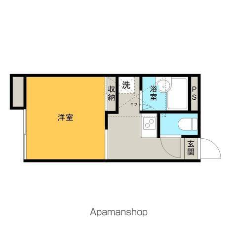 レオパレス八幡(1K/1階)の間取り写真