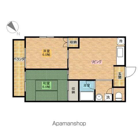 草間ビル2(2DK/3階)の間取り写真