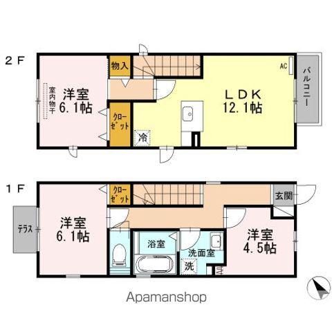 月島町貸家(3LDK)の間取り写真
