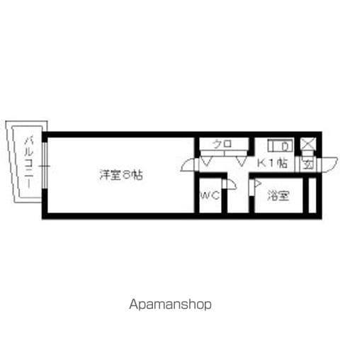 グレースやひろ(1K/3階)の間取り写真