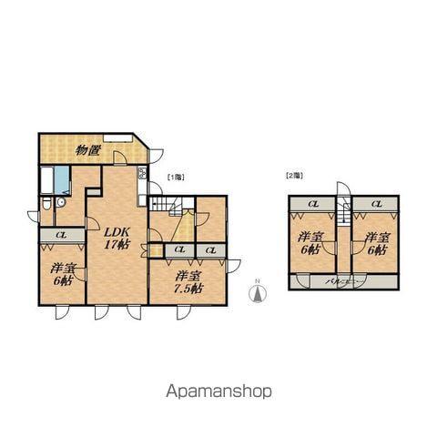 根室本線 帯広駅 バス乗車時間：20分 西１７条北２丁目バス停で下車 徒歩2分 2階建 築49年(4LDK)の間取り写真