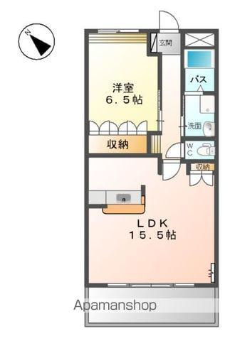 来夢ガーデン(1LDK/3階)の間取り写真