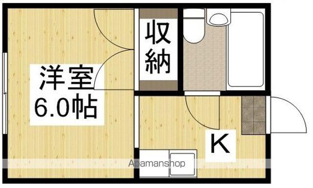 シスター中井(ワンルーム/2階)の間取り写真