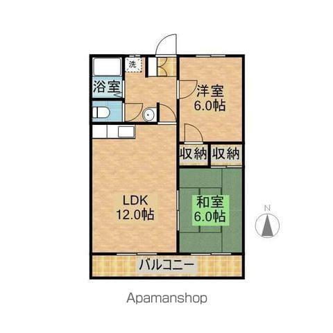 シャルマンK(2LDK/3階)の間取り写真