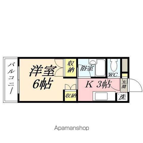 マンションLEE Ⅱ棟(1K/3階)の間取り写真
