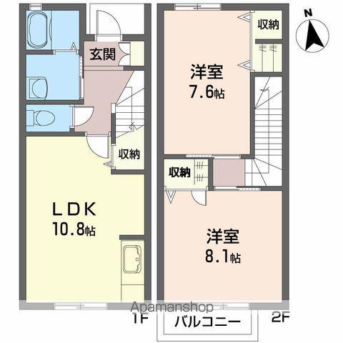 シャーメゾンⅤ番館(2LDK/1階)の間取り写真