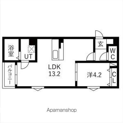 NAGOYA THE ノースGATE(1LDK/2階)の間取り写真