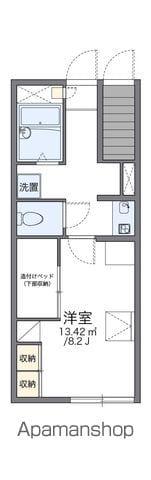 レオパレスオアシスⅡ(1K/1階)の間取り写真