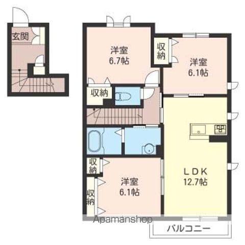 KM HOUSE(3LDK/2階)の間取り写真