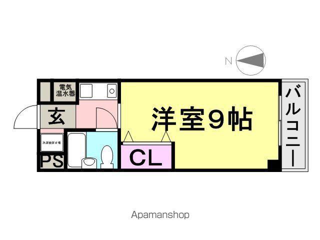 BONNE出屋敷(1K/2階)の間取り写真