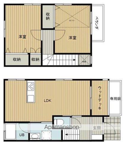 イデアール(2LDK/1階)の間取り写真