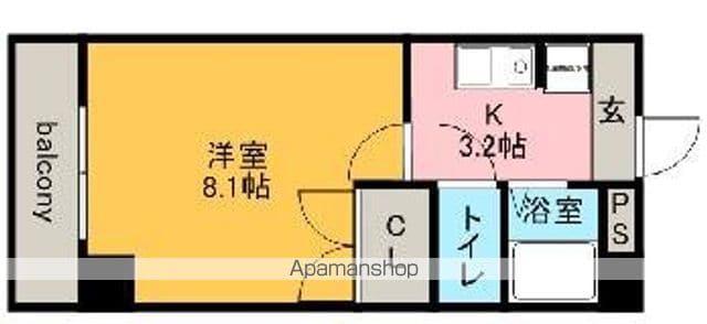五番街クラシック(1K/2階)の間取り写真