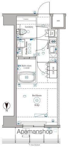 DIPS野方RESIDENCE(1K/5階)の間取り写真