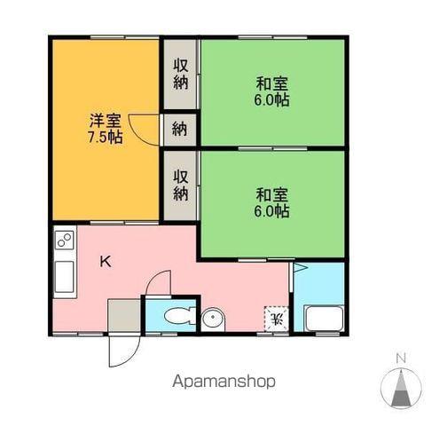 コーポジェイクンJ(3K/2階)の間取り写真