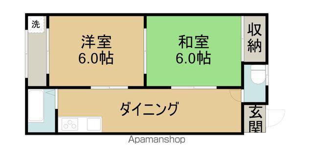 アーバンハイツB(2DK/2階)の間取り写真